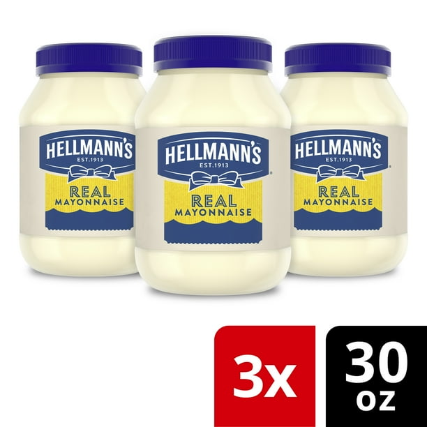 Hellmann's Mayonnaise Real Mayo, 30 oz, 3 Count