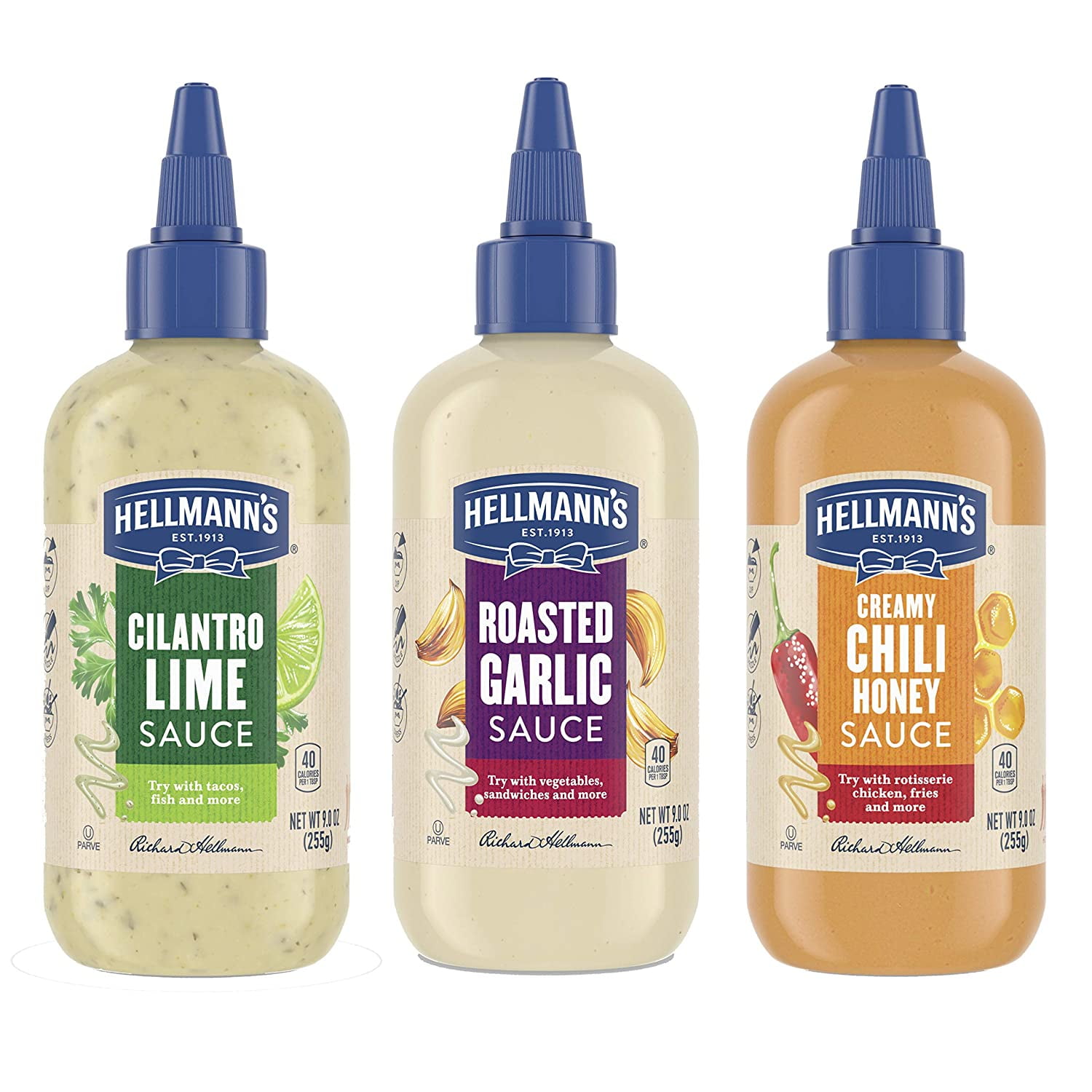 Hellmann's Mixed Sauce 3 Pack (Creamy Chili Honey, Cilantro Lime and