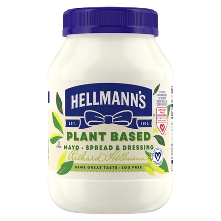 Hellmann's Plant Based Mayonnaise Spread & Dressing Condiments, 30 fl oz Jar
