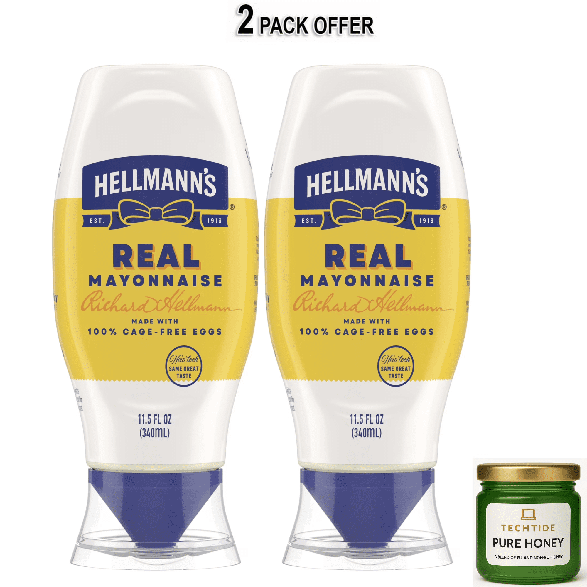 Hellmann's Real Mayonnaise, Sandwich Spread Condiments, 11.5 fl oz
