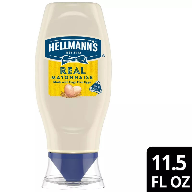Hellmann's Real Mayonnaise Squeeze 11.5 fl oz (Pack of 4)