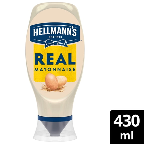 Hellmann's Real Mayonnaise Squeezy 430ml, Imported from Britain