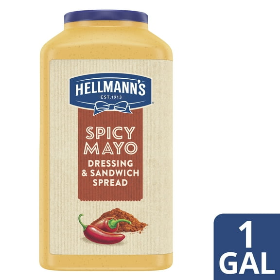 Hellmann's Spicy Mayonnaise, Sandwich Spread and Condiment, 1 Gallon, 128 oz