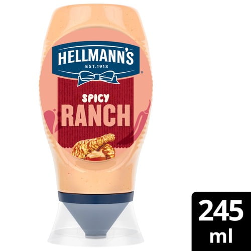 Hellmann's Spicy Ranch Mayo Squeezy 250ml, British Import (Pack of 2)