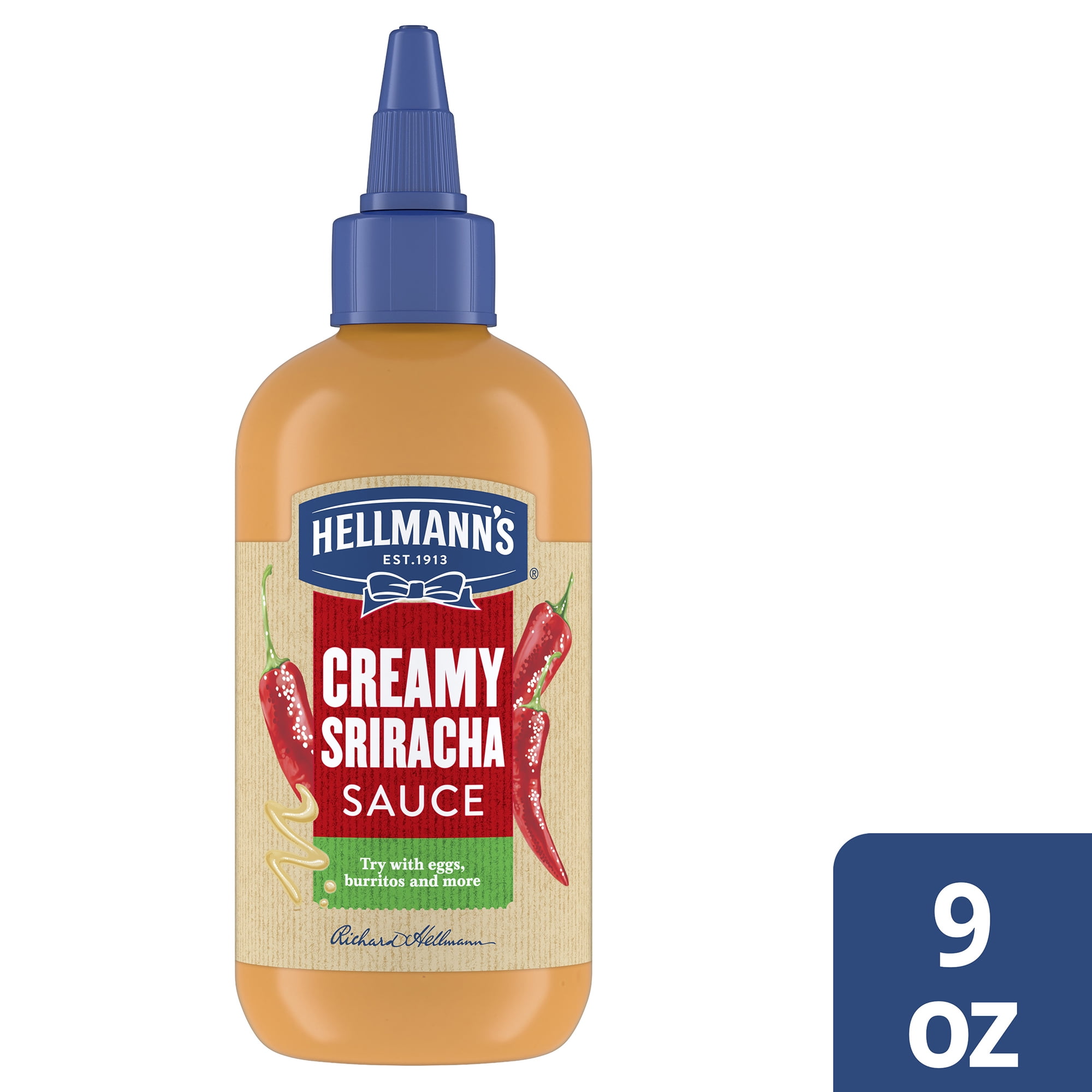 (2 pack) Hellmann's Spread and Dip Dipping Sauce Creamy Sriracha 9 oz
