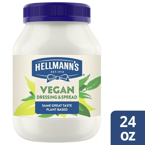 Hellmann's Vegan Dressing and Spread Plant-Based Mayonnaise, Condiments, 24 oz
