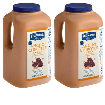 Hellmann's Ancho Chipotle Sandwich Sauce, Condiment, 1 Gallon, 128 oz