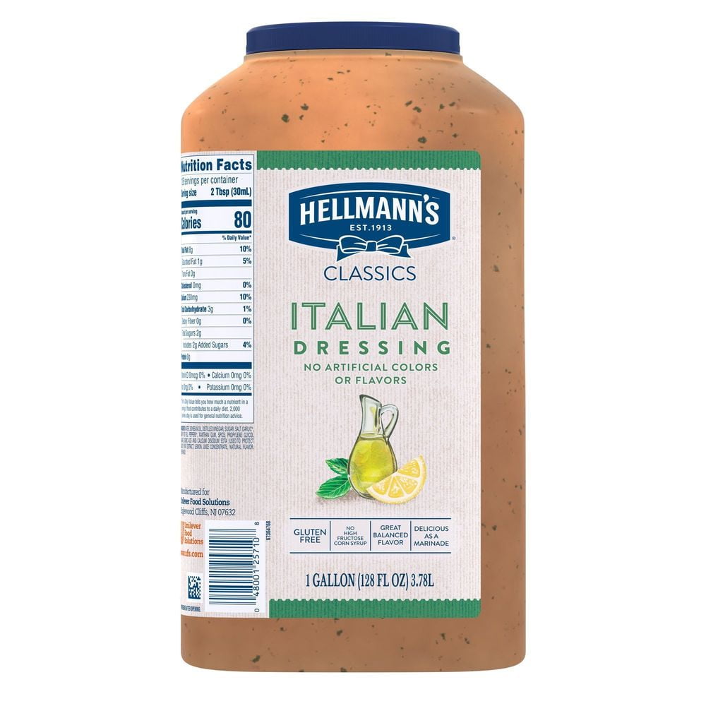 Hellmanns Classics Italian Salad Dressing Jug, 1 Gallon 4 per Case