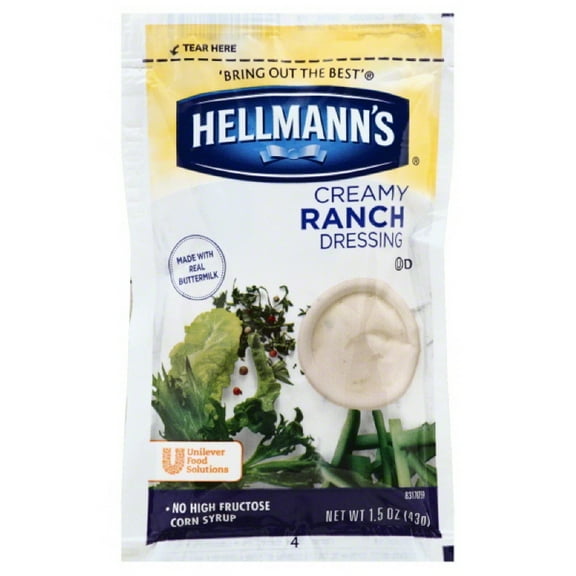 Hellmanns Creamy Ranch Dressing, 102 Pc
