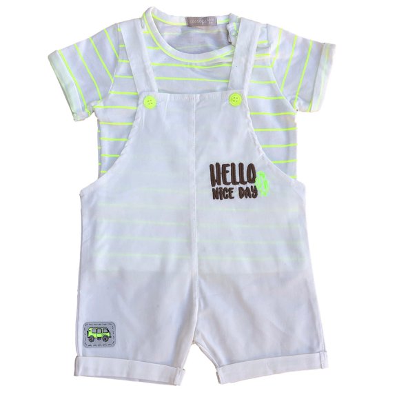 Hello 2-Piece Tee & Romper Set