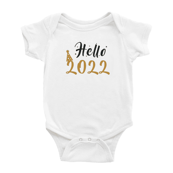 Hello 2022 Funny Baby Bodysuit Boy Girl Unisex