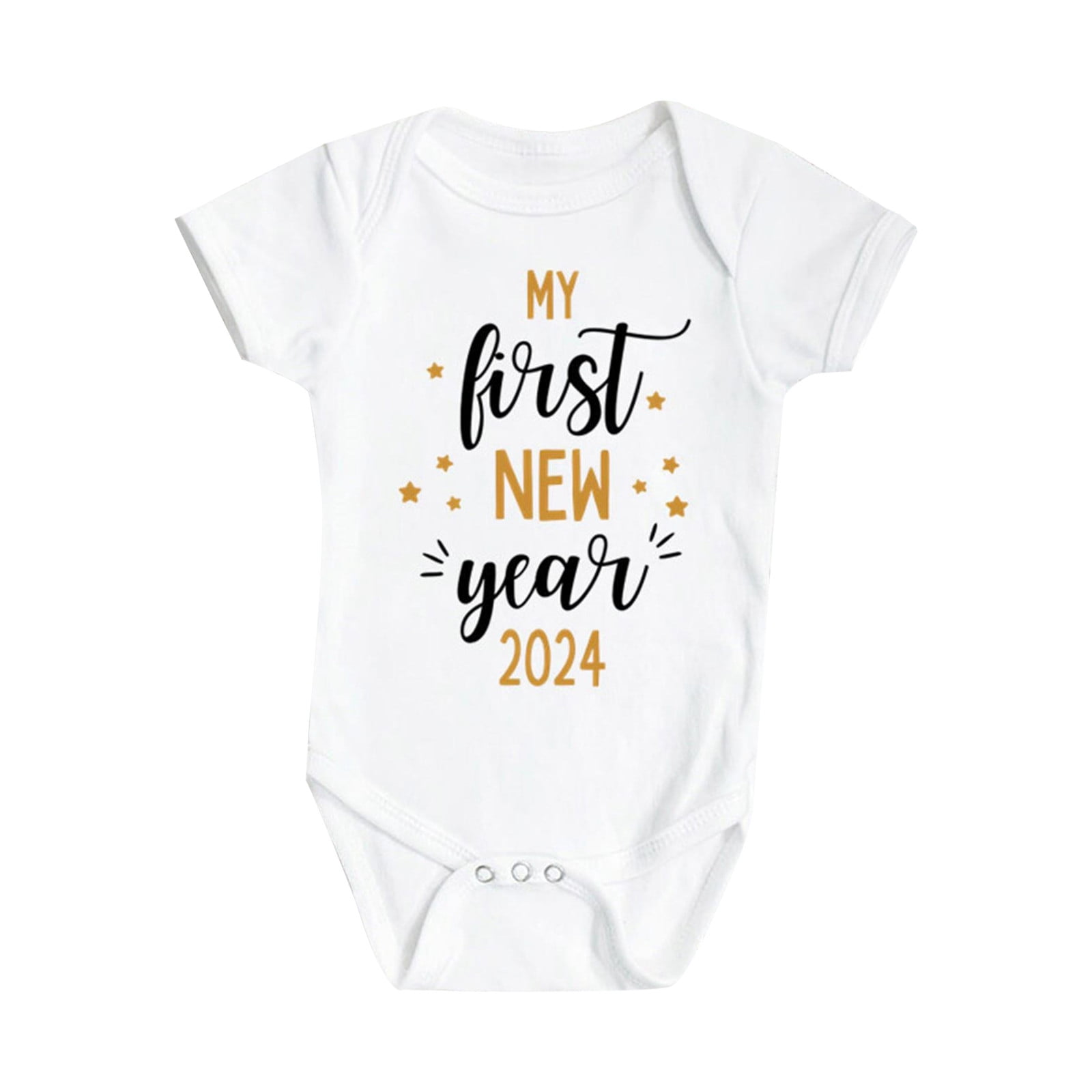 Hello 2024 Baby New Year Crawling Jumpsuit Baby Romper Outfits Girl Boy