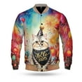 thumbnail image 1 of Hello 2025 American Shorthair Celebrates Happy New Year Firework Balloon All Over Print 3D Baseball Jacket Cat Lover Kitten Owner Gifts Bomber Jacket Softball - 02024, 1 of 6
