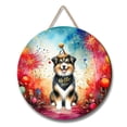 thumbnail image 1 of Hello 2025 Miniature American Shepherd Celebrates Happy New Year Firework Balloon Round Wood Sign MAS Dog Lover Gifts Hanging Wall Home Decor - 02024, 1 of 5