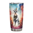 thumbnail image 1 of Hello 2025 Schnauzer Celebrates Happy New Year Firework Balloon 20oz Stainless Steel Tumbler Insulated Cup with Lid Miniature Schnauzer Dog Lover - 02024, 1 of 5