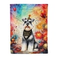 thumbnail image 1 of Hello 2025 Schnauzer Celebrates Happy New Year Firework Balloon Cozy Fleece Blanket Miniature Schnauzer Dog Lover Warm Soft Throw Blanket - 02024, 1 of 5