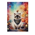 thumbnail image 1 of Hello 2025 Siamese Celebrates Happy New Year Firework Balloon Vertical Matte Canvas Poster Cat Lover Kitten Owner Gifts Wall Art Home Decor - 02024, 1 of 5