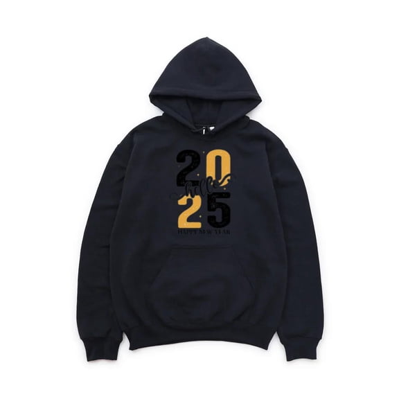 Hello 2025 Text Modern Greeting New Year Future Simple Welcome Design Hoodie, for men & women, up to size 5XL