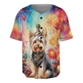 thumbnail image 1 of Hello 2025 Yorkshire Terrier Celebrates Happy New Year Firework Balloon All Over Print 3D Baseball Shirt Yorkie Dog Lover Gifts Softball Sport - 02024, 1 of 6