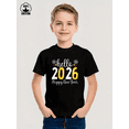 thumbnail image 1 of Hello 2026 Happy New Year Graphic Iron-On Print Tees, Suitable For Boys and Girls,Size 3T-13Y, 1 of 6