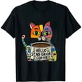 thumbnail image 1 of Hello 2nd Grade Cute Cat Gift Back To School Happy First Day T-Shirt, 1 of 5
