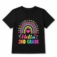 thumbnail image 1 of Hello 2nd Grade Leopard Rainbow Back to School T-Shirt, 1 of 7