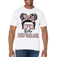 thumbnail image 1 of Hello 2nd Grade Messy Hair Bun Girl Back To School First Day T-Shirt, 1 of 4