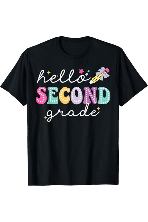 Hello 2nd Grade Second Grade Back to School Teacher Kid T-Shirt