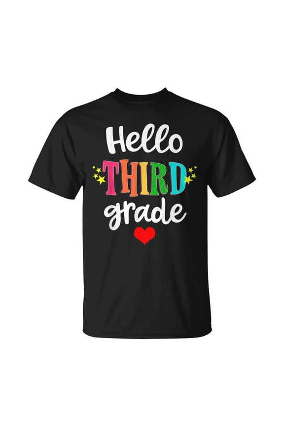 Hello 3Rd Grade Colorful Third Grade Teacher Kids Gift Unisex TShirt