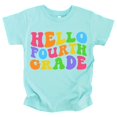 thumbnail image 1 of Hello 4th Grade Back to School Gift 1st Day of School Wavy Shirts Chill Shirt Youth Small, 1 of 1