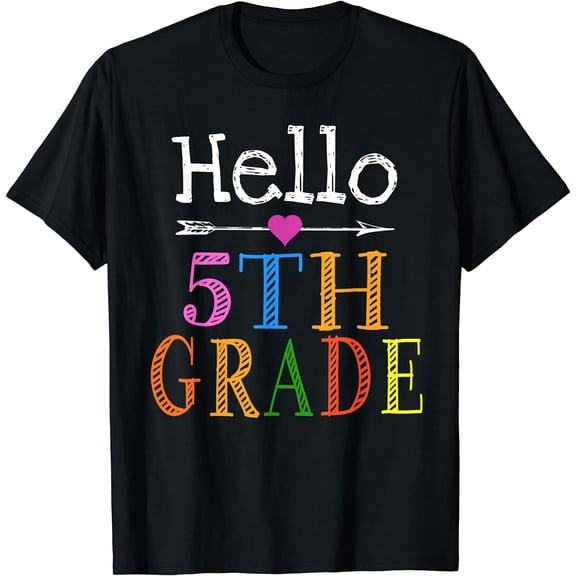 Hello 5th Fifth Grade Teacher Student Back To School Funny T-Shirt