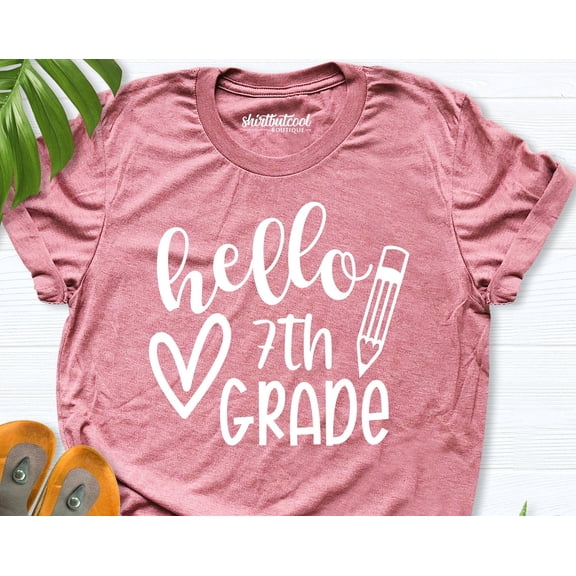 Hello 7Th Grade Shirt, 7Th Grade Shirt, First Day Of School Shirt, Seventh Grade Shirt, 7Th Grade Teacher Tshirt, Back To School Tshirt, TSHIRT All Size S-5XL