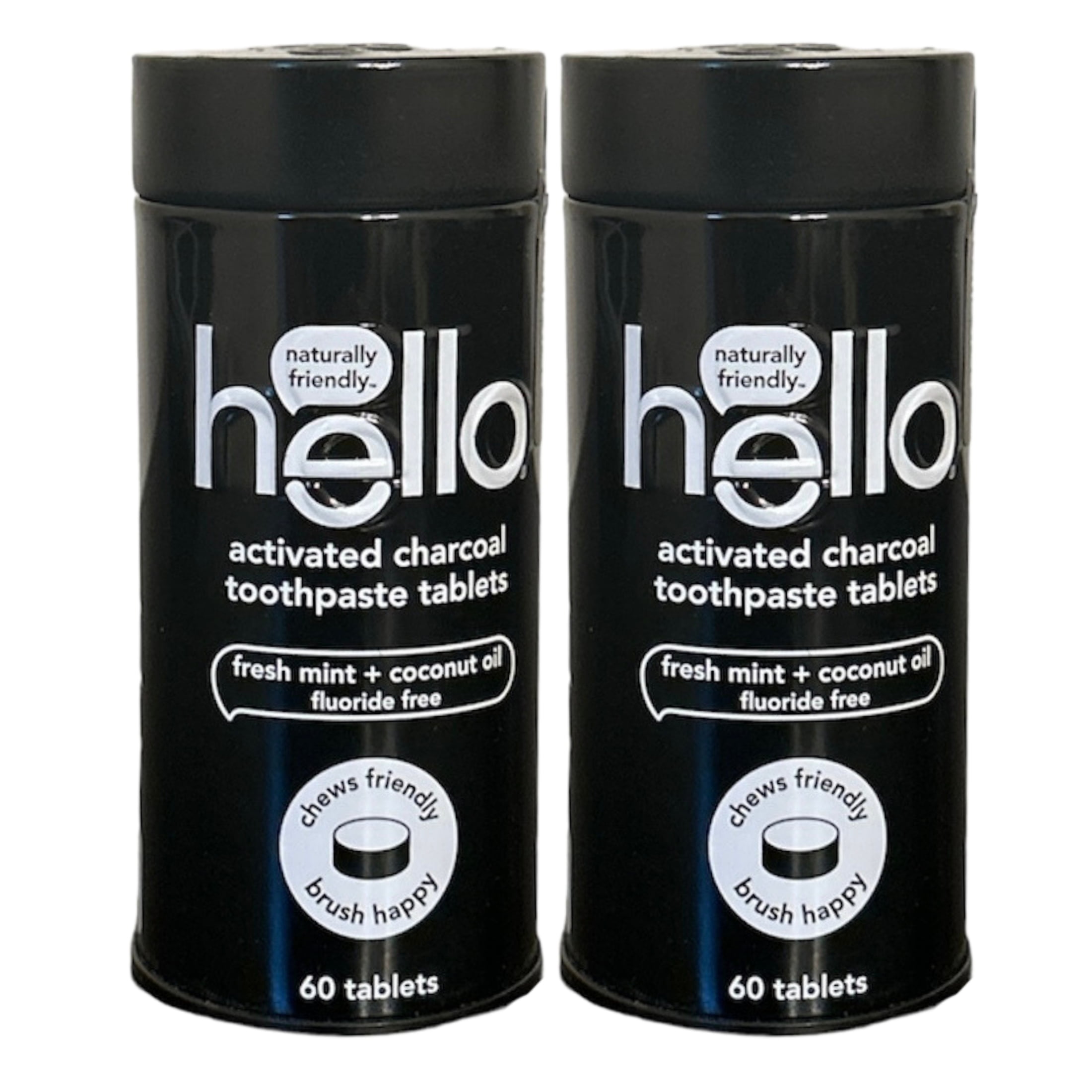 Hello Activated Charcoal Toothpaste Tablets Chewable Teeth Whitening
