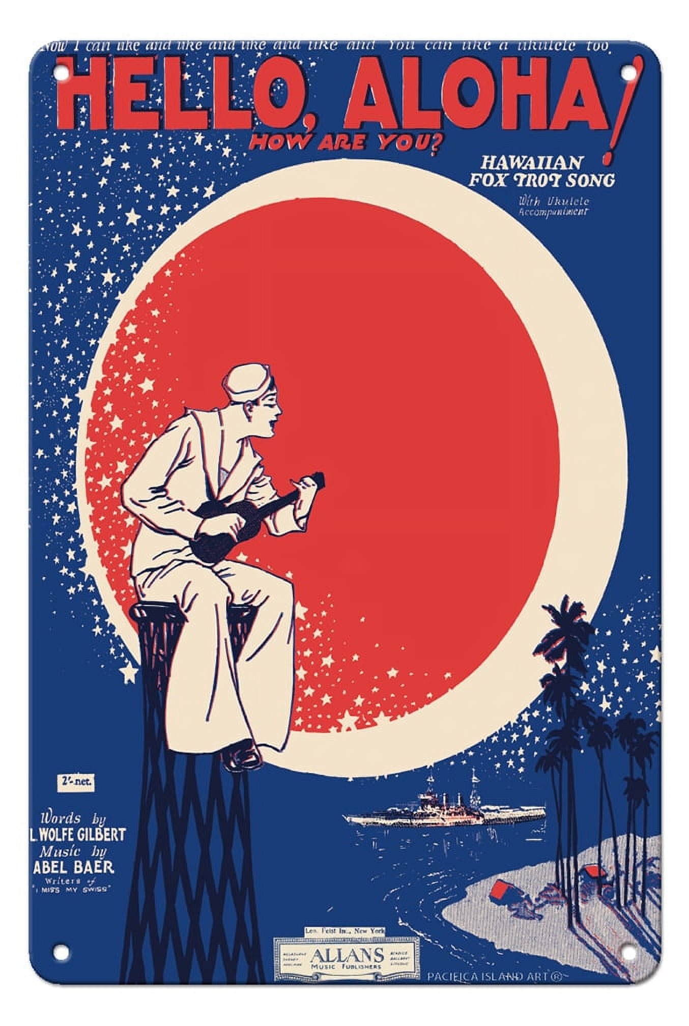 Hello Aloha! How are You? Hawaiian Fox Trot Song Vintage Hawaiian