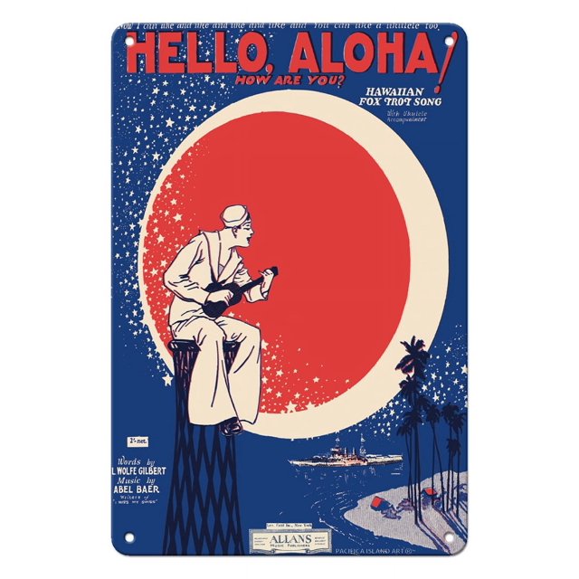 Hello Aloha! How are You? Hawaiian Fox Trot Song Vintage Hawaiian