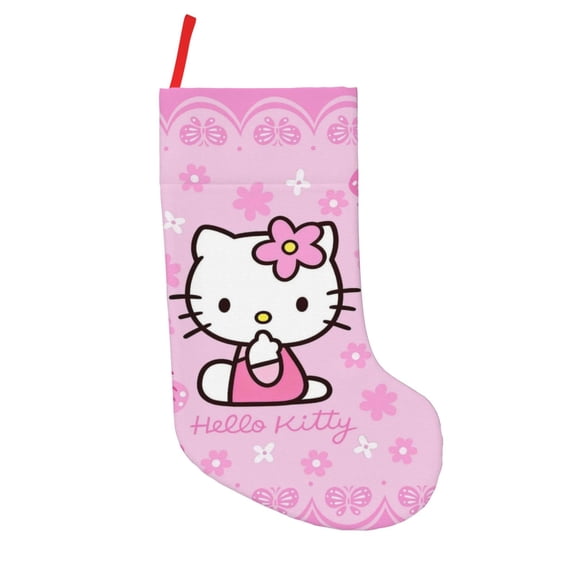 Hello Animal Kitty Christmas Stocking Home Decor Hanging Socks Kits Stuffers Santa Gift
