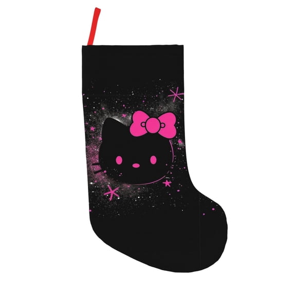Hello Animal Kitty Christmas Stocking Home Decor Hanging Socks Kits Stuffers Santa Gift