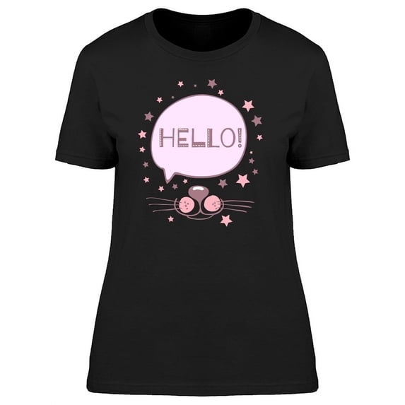 Hello! Animal Snout T-Shirt Women -Image by Shutterstock, Female Large
