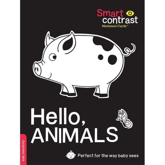 Hello, Animals (Smart Contrast Montessori Cards)