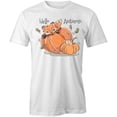 thumbnail image 1 of Hello Autumn T-Shirt | Cool Fall White Tee Gift, 1 of 5