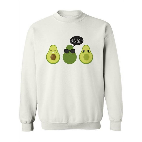 Hello Avocado Sweatshirt Women -Image by Shutterstock, Female XX-Large
