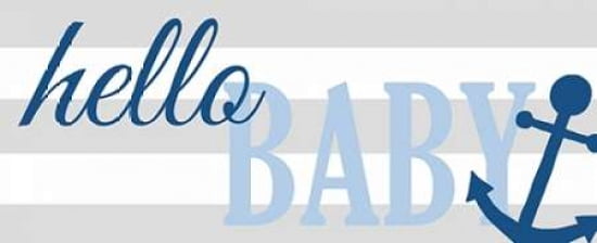 Hello Baby Blue Canvas Art - Anna Quach (10 x 20)