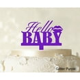 thumbnail image 1 of "Hello Baby Custom Cake Topper Personalized Glitter Purple Cake Topper Color Option Available 5""-7"" Inches Wide", 1 of 1