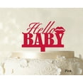 thumbnail image 1 of "Hello Baby Custom Cake Topper Personalized Pink Cake Topper Color Option Available 5""-7"" Inches Wide", 1 of 1