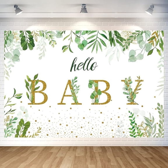 Hello Baby Gender Reveal Party Decoration Backdrop Banner Poster for Baby Shower