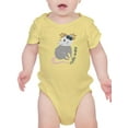 thumbnail image 1 of Hello Baby Opossum Bodysuit Infant -Image by Shutterstock,  Newborn, 1 of 4