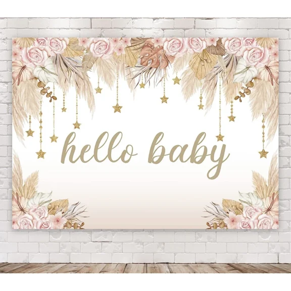 Hello Baby Photo Shoot Backdrop