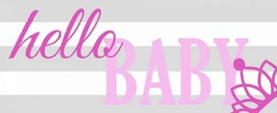 Hello Baby Pink Canvas Art - Anna Quach (10 x 20)