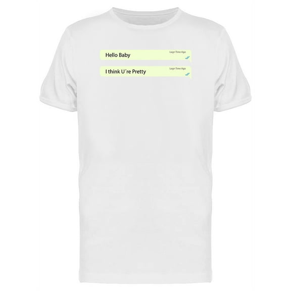 Hello Baby Seen Conversation Men's White T-shirt