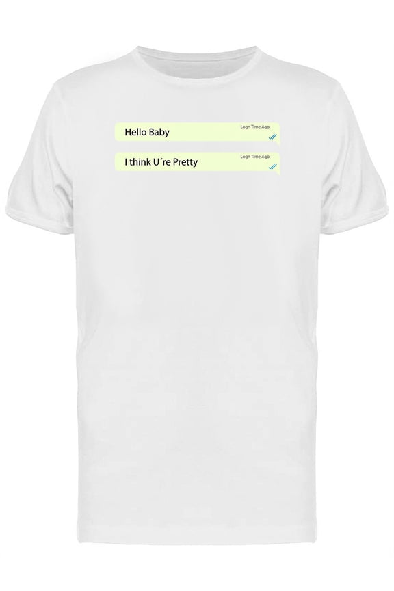 Hello Baby Seen Conversation Men's White T-shirt